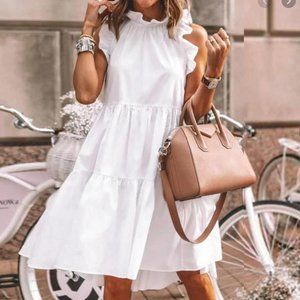NWOT White Sleeveless Summer Dress
